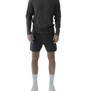 ACTIVE CASHMERE Men's Cashmere Shorts Large Grey Seamless Athletic Fit NWT